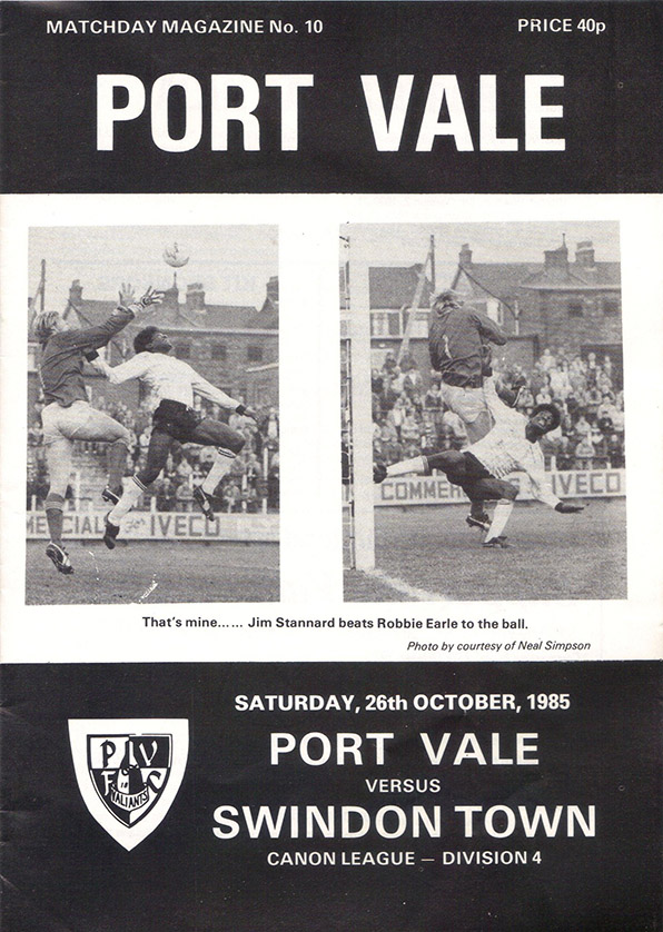 <b>Saturday, October 26, 1985</b><br />vs. Port Vale (Away)